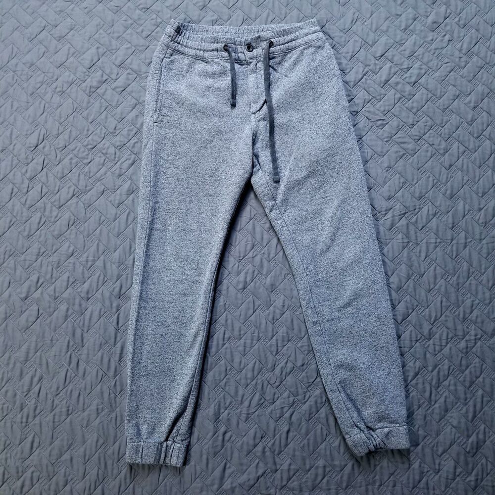Levis Joggers Pants Mens Small Gray Fleece Slim Straight Dark Wash